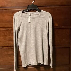 Lululemon Athletica Gray Striped Top